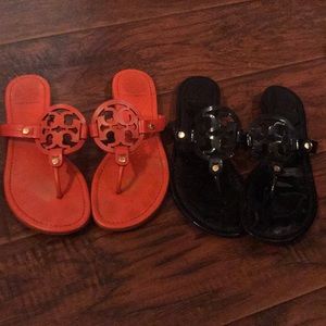 Tory Burch Miller sandals lot of 2 pairs